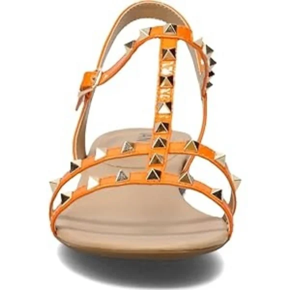 New! 🧡 VANELI - Women's, Brunel Sandal Orange Patent Leather - Size 8.5 - Picture 2 of 5